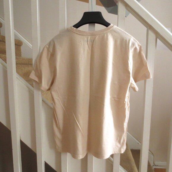 Def Leppard Ivory Cream Cotton Graphic Band Tee T-Shirt with Blue Leopard Print - Picture 2 of 5